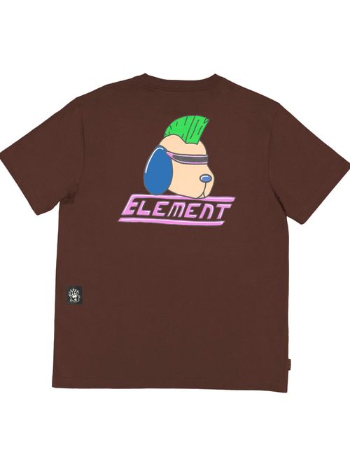 Polera Manga Corta Hombre Lctxe Tech Dog Café Element