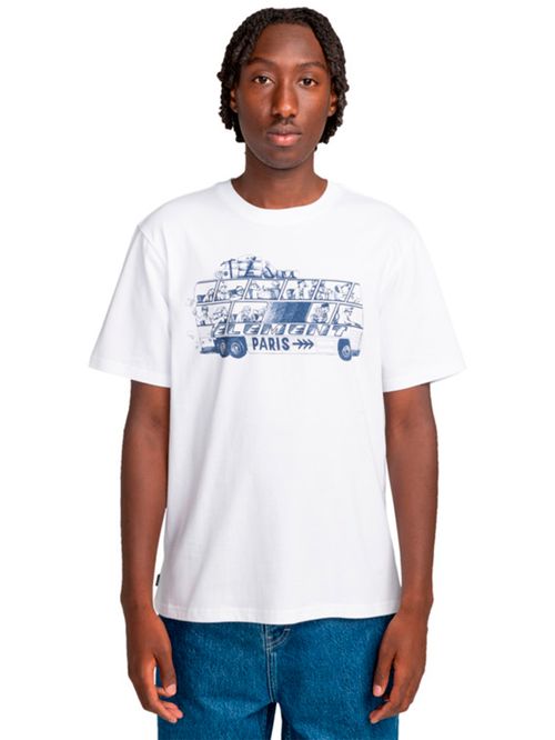 Polera Manga Corta Hombre Tourbus Blanca Element