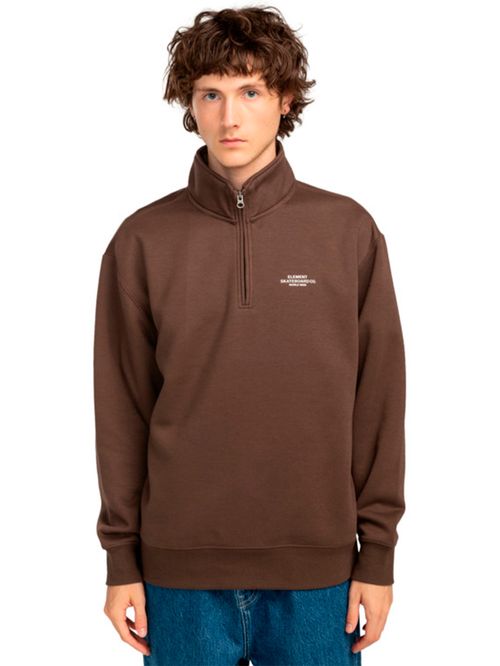 Poleron Hombre Cornell Skate Half Zip Café Element
