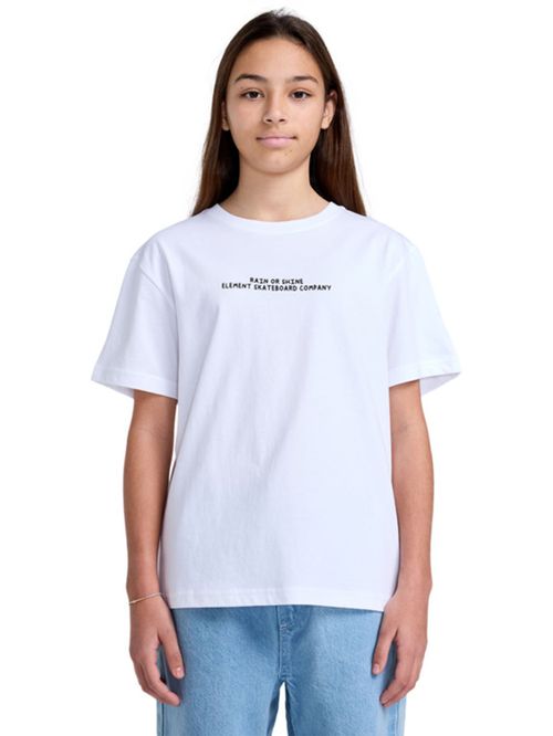 Polera Manga Corta Niño Rain Or Shine Blanca Element