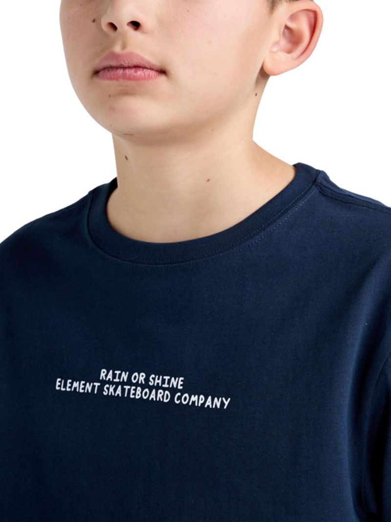 Polera Manga Corta Niño Rain Or Shine Azul Element